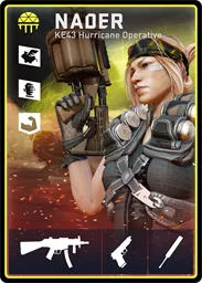 NADER / KE43 loadout card